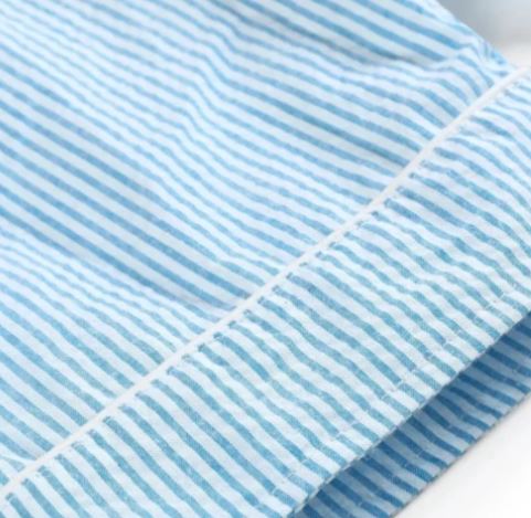 Boys Blue Strip Pyjama- Long