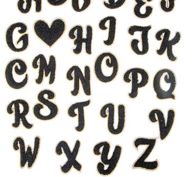 Iron On Chenille Alphabet 7cm