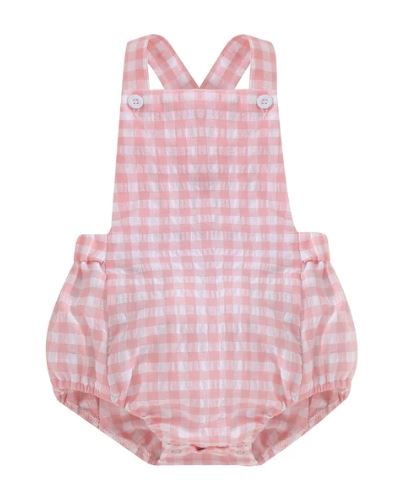 Plaid Unisex Romper