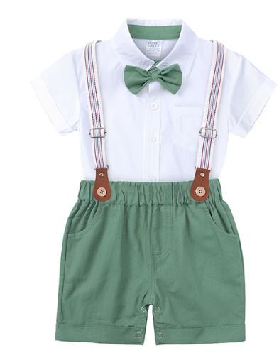 Kids Tales Bow Tie Short Set