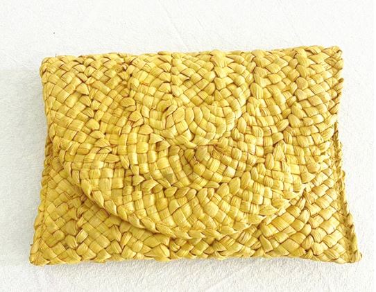 Colourful Straw Clutch Bag