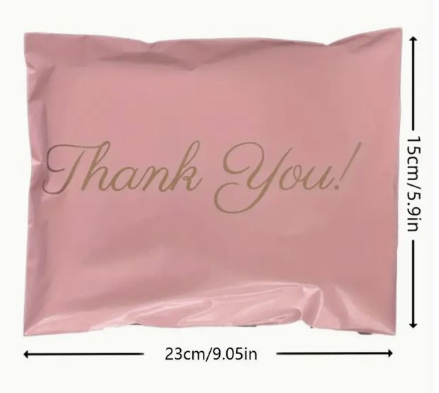 Pink Thank you Post Bag