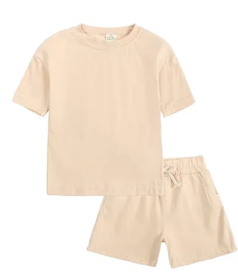 Kids Tales Plain Colour Short Set - 2