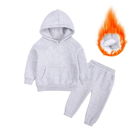 Thick hooded Tracksuit with front pocket detail