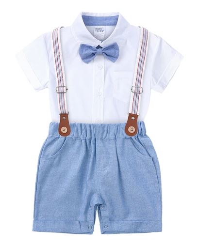 Kids Tales Bow Tie Short Set