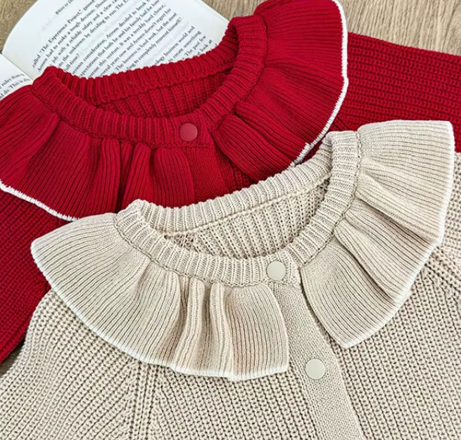 Knitted Collar Romper