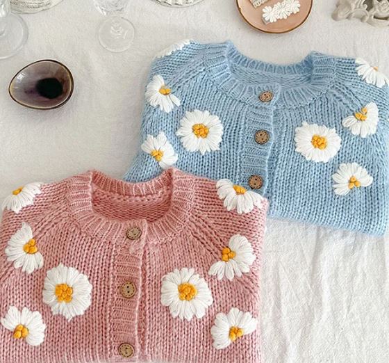 Flower Knitted Cardigan