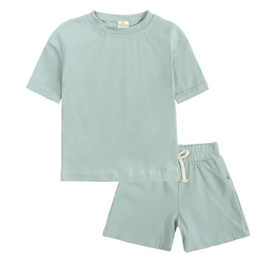 Kids Tales Plain Colour Short Set - 2