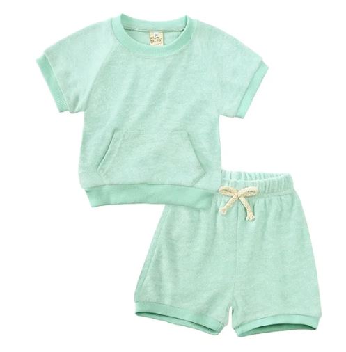 Kids Tales Terry Towelling  Short Set