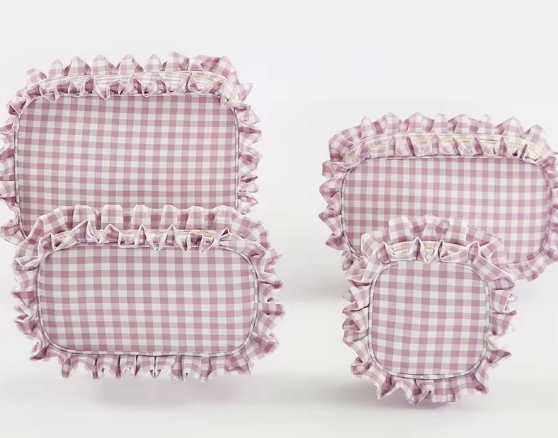 Ruffle Cosmetic Bags