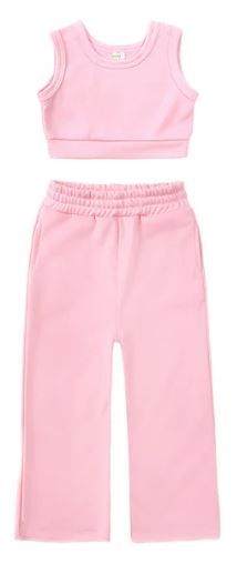 Kids Tales Crop Top and Loose Pants Set