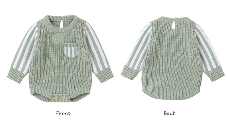 Knitted Romper with Pockets