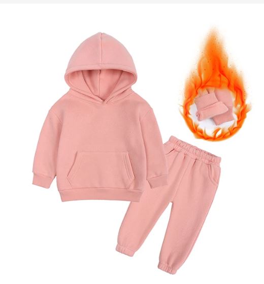 Thick hooded Tracksuit with front pocket detail