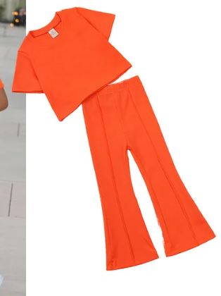 Kids Tales Ribbed Flare Lounge Set