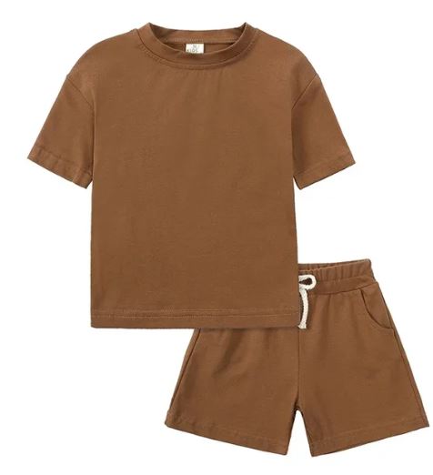 Kids Tales Plain Colour Short Set - 2