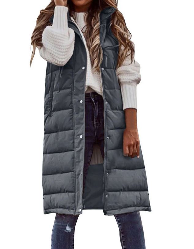 Long Gilet with Hood