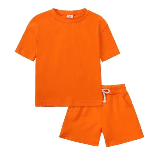 Kids Tales Plain Colour Short Set - 2