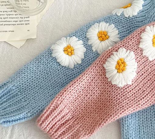 Flower Knitted Cardigan