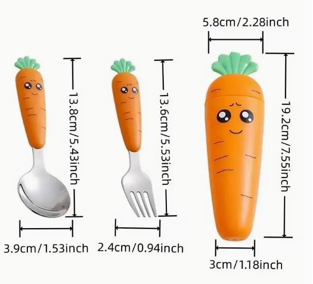 Carrot Cutlery Set