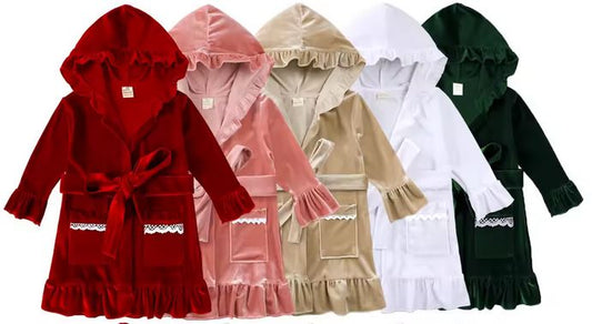 Velvet Girls Robe