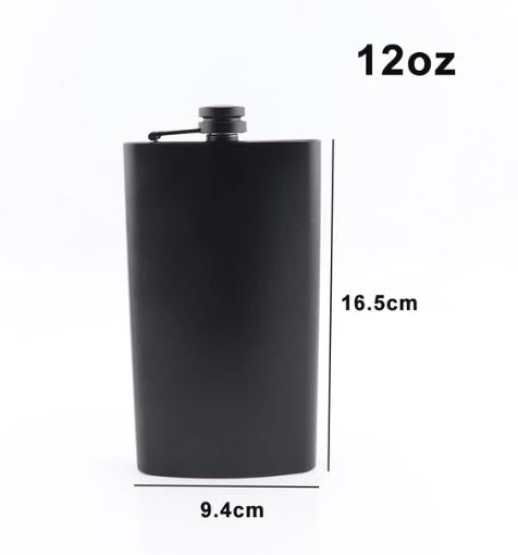Black Hip Flask