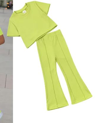 Kids Tales Ribbed Flare Lounge Set