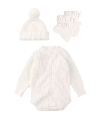 3pcs Newborn Knitted Set