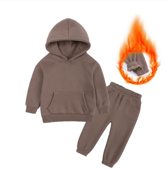 Thick hooded Tracksuit with front pocket detail