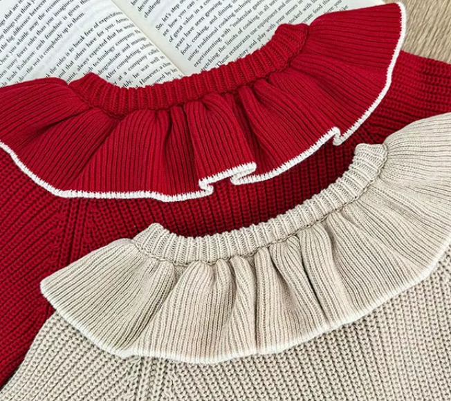 Knitted Collar Romper