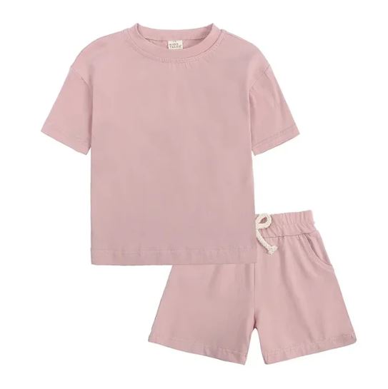 Kids Tales Plain Colour Short Set - 2