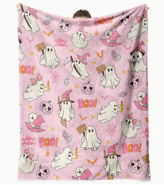 Pink Boo Blanket