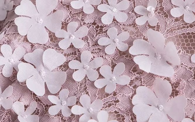 Pink Flower Detail Dress