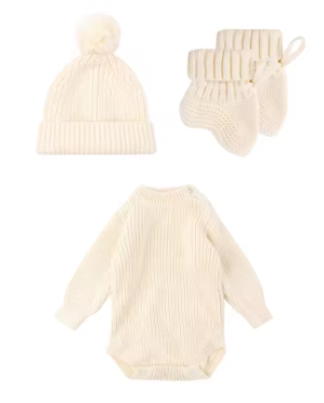 3pcs Newborn Knitted Set