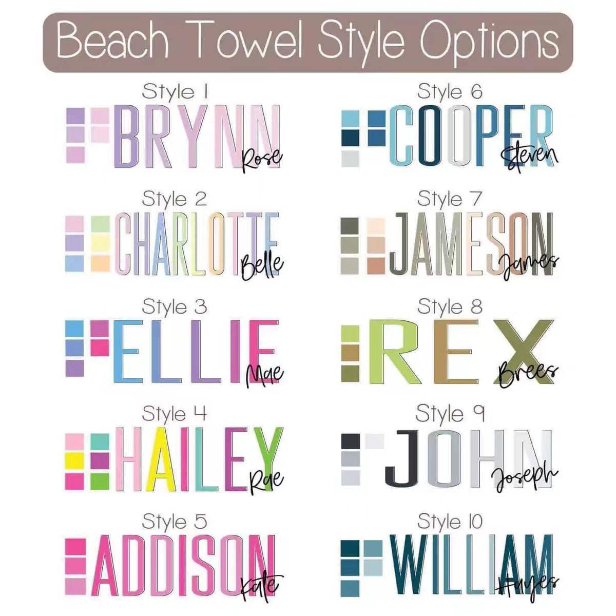 Name Signature Towel