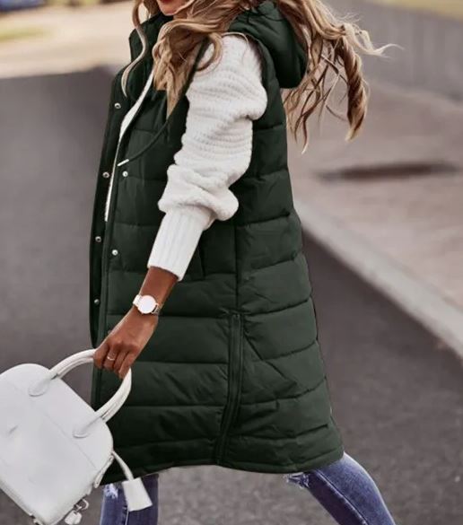 Long Gilet with Hood