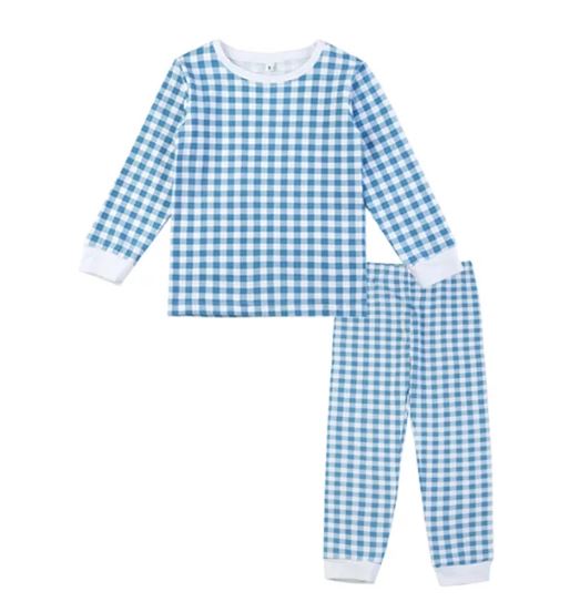 Boys Blue Check Pyjama