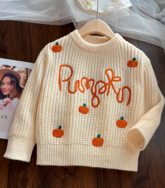Pumpkin Knitted Jumper