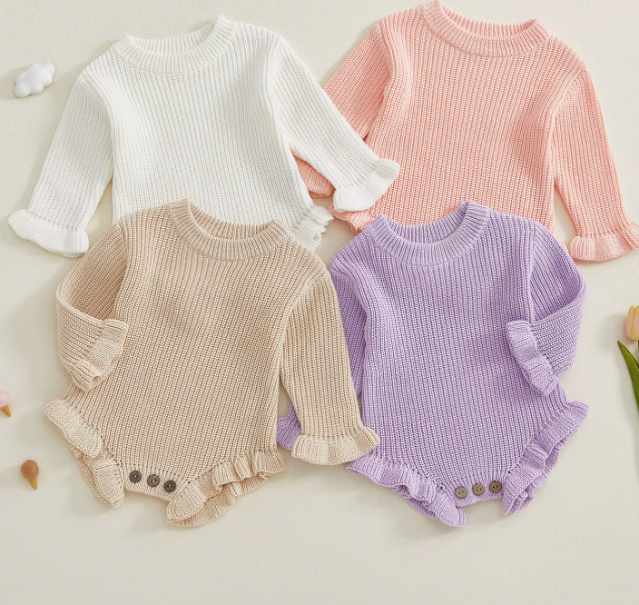 Frill Knitted Romper