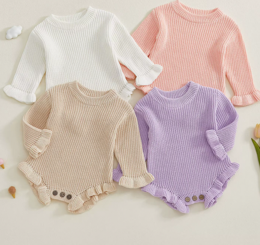 Frill Knitted Romper